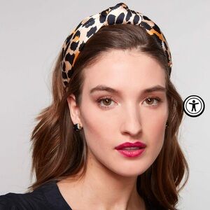 NWT Lele Sadoughi SILK LEOPARD PRINT HEADBAND